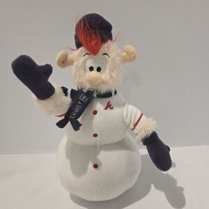 Atlanta Braves Blooper Snowman Plush Toy 9” Holiday